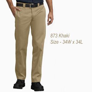 Dickies Slim Fit Straight Leg Work Pant 34W x 34L Khaki